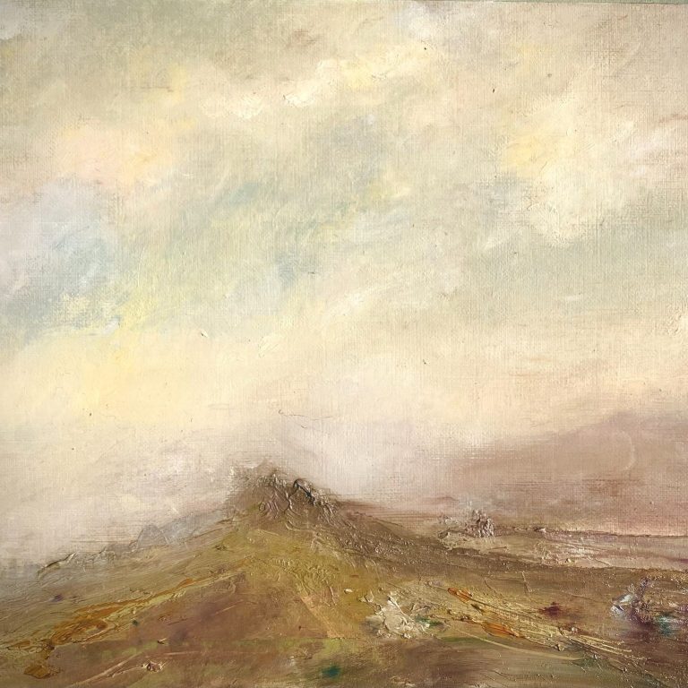 Leather Tor, Dartmoor A dramatic Landscape oil painting of Dartmoor by Tim Yorke-Dunne, Dartmoor Artist.
